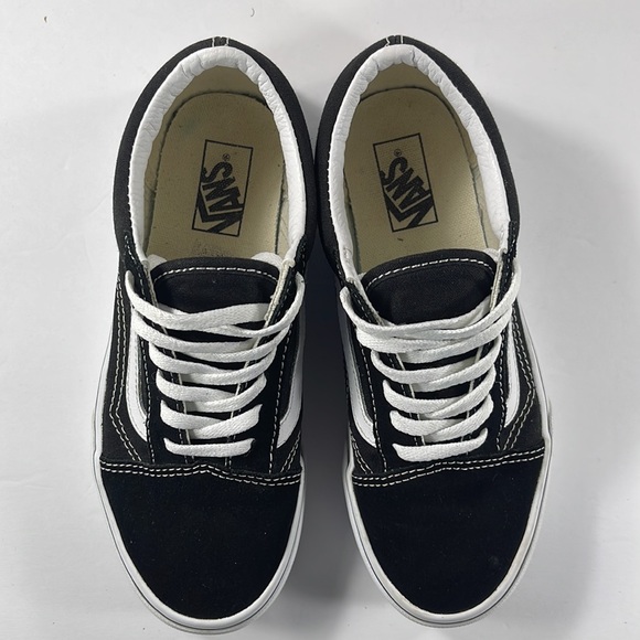 Vans Old Skool Black White Youth Size 3 Unisex - Picture 7 of 8